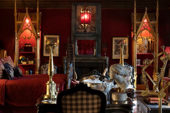 View of luxurious 5* suite at The Witchery Hotel